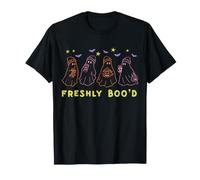 Freshly Boo'd Cute Ghost Coffee Halloween Fall Spooky Vibes Camiseta