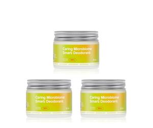 Freshly Cosmetics Caring Microbiome Pack 3 - Desodorante natural sin aluminio ni alcohol, 40 ml