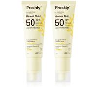 Freshly Cosmetics D+ Natural Suncare Mineral Fluid SPF50 2x50 ml
