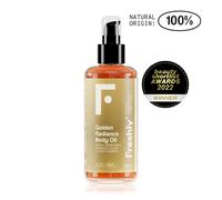 Freshly Cosmetics Golden Radiance - Aceite corporal natural reafirmante y antiestrías, 200 ml