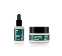 Freshly Cosmetics Sérum facial Bakuchiol y Crema facial Omega Rich para arrugas, líneas de expresión y piel madura juntos en Bye Bye Arrugas. 30ml, 50ml