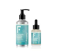 Freshly - Hair Growth & Density Anticaída Pack - Rutina Capilar Natural Anticaída - Champú + Tratamiento Sérum - Fortalece y Mejora Densidad del Cabello - Fórmula 99% Natural