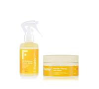 Freshly - Keratin Strength & Repair Pack - Rutina Capilar Natural para Pelo Dañado - Mascarilla Reparadora + Spray Desenredante - Con Keratina Vegana Biomimética - 99% Natural