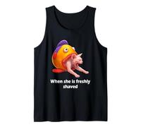 Freshly Shaved Pussy Meme Cat Meme Hilarious Adult Joke Camiseta sin Mangas