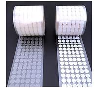 FrEshn 100pairs 10/15 / 20mm Dots Autoadhesivo Cinta de Sujetador Transparente Pegatina de Pegamento Fuerte Redonda Monedas Hook Loop (Color : Transparent, Size : 10mm)