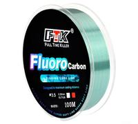Freshwater Plus Saltw - Sedal de pesca de fluorocarbono, 100 m, líder de fibra de carbono, 4000000 libras, transparente, resistente a la abrasión, suave para monofilamento (verde)