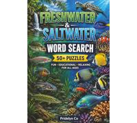 Freshwater & Saltwater Word Search: Crossword Puzzles with easy to read print about Saltwater fish, freshwater fish, marine life, and more | 6X9 ... Gift for Vacations, holidays, and relaxation