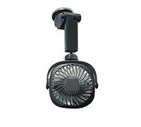 Freshwater Ventilador USB para coche con ventosa, ventilador de pared recargable USB, ventilador USB personal con rotación de 360 grados