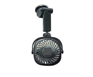 Freshwater Ventilador USB para coche con ventosa, ventilador de pared recargable USB, ventilador USB personal con rotación de 360 grados