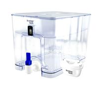 FRESIAMAX Depósito Filtrante 7.5 L. Incl. 1x Cartucho. Dispensador de Agua Reduce Cal, Cloro e Impurezas. Indicador Digital. Diseño para Nevera y encimera. Libre de BPA. Agua con Sabor óptimo.