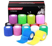 FRESINIDER 16 rollos de cinta adhesiva para atletismo, vendaje médico, transpirable, elástico, cohesivo para deportes y mascotas (arco iris)