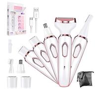 Fresion Afeitadora eléctrica para mujer, 5 en 1, depiladora eléctrica para mujer, cortapelos para mujer, indolore, depiladora flawless la barba, los brazos, las axilas, la camiseta y mucho más