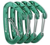 FresKaro 4pcs 15kN Mosquetón Wiregate, mosquetón de Servicio Pesado, Clip de Accesorio EDC Resistente, tamaño Grande, liviano, para Caminar, Acampar, Pescar, al Aire Libre, Mochila, Verde
