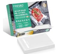 FRESKO - Bolsas al vacío para alimentos con gofre, 15 x 25 cm, 100 bolsas, comerciales sin BPA, conservación, congelación y cocción, adecuadas para todas las máquinas al vacío, reutilizables,