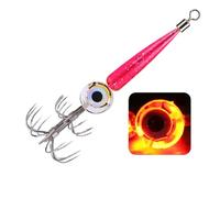 Fresno Per Calamari In Acqua Salata, ABS 9,5 cm | Maschere Per Calamari Con Luce LED Impermeabile, Gancio Leggero Con Esca Elettronica | Kit Gancio Per Subacquea