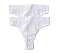 FRESQA 2 unids/Set Bragas sin Costuras para Mujer, Bragas de Cintura Alta, Bragas brasileñas de Color sólido, Ropa Interior Sexy para Chicas, lencería para Mujeres