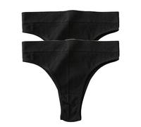 FRESQA 2 unids/Set Bragas sin Costuras para Mujer, Bragas de Cintura Alta, Bragas brasileñas de Color sólido, Ropa Interior Sexy para Chicas, lencería para Mujeres