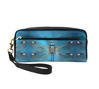 FRESQA Bright Mushrooms Art Print - Mini bolsa de maquillaje portátil, versátil y compacta, perfecta para tus artículos esenciales, Patrón Odonata azul, Talla única