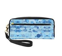 FRESQA Bright Mushrooms Art Print - Mini bolsa de maquillaje portátil, versátil y compacta, perfecta para tus artículos esenciales, Estampado de lunares azules, Talla única