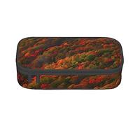 FRESQA Butterflies and Blooms - Estuche para bolígrafos de papelería de gran capacidad, con compartimento duradero, Montañas Blue Ridge Parkway, Talla única, Funda para llave
