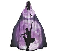 FRESQA Capa de baile de bailarina de poliéster con capucha para adultos, capa de Halloween y Navidad, capa de bruja de vampiro, disfraz de cosplay