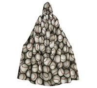 FRESQA Capa de béisbol de poliéster con capucha para adultos, capa de Halloween y Navidad, capa de bruja de vampiro, disfraz de cosplay