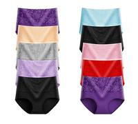 FRESQA L-3XL de Talla Grande para Mujer, Ropa Interior de Cintura Alta, Bragas de algodón, Bragas Abdominales, Bragas de recuperación posparto para Mujer