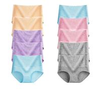 FRESQA L-3XL de Talla Grande para Mujer, Ropa Interior de Cintura Alta, Bragas de algodón, Bragas Abdominales, Bragas de recuperación posparto para Mujer