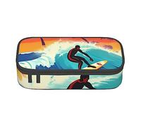FRESQA San Francisco - Estuche para bolígrafos de papelería de gran capacidad, duradero, estuche para lápices, Surfista hawaiano en ondulado, Talla única, Funda para llave