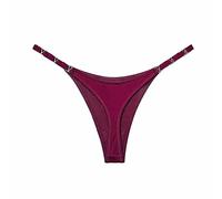 FRESQA Tanga Sexy de Seda de Hielo para Mujer, lencería de Leopardo de Metal, Bragas para Ejercicio físico, Levantamiento de Cadera, Espalda en T de Tiro bajo