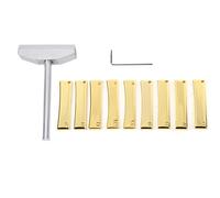 FRET Press Caul Herramienta con 9 Insertos de Radio, Herramienta de Reparación de Guitarra para Guitarra Eléctrica y Luthiers de bajo, Medir Fácilmente Tablas de Pasar por Alto,