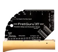 FretGuru XT - Medidor de acción de cuerda de guitarra - Herramienta profesional de balancín de trastes y regla de espaciado de puente de pastilla, ultra precisión con tecnología avanzada MOAGG