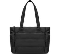 FRETHIND Bolso de mano para mujer, bolso de deporte, bolso de la compra, impermeable, 27 L, grande, portátil, bolso bandolera con compartimentos y cremallera para la compra, trabajo, viajes, negro