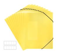 FRETONBA Carpeta a4, Carpeta 10 Unidades, Carpetas Plastico A4 Cierre con Correa Elástica, Carpetas Plastico Material PP Resistente y Duradero, Carpeta Fundas