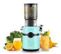 Fretta Extractor de Zumos y Verduras, Apertura de 108MM y Capacidad de 1L, Licuadora Prensado en Frio para Verduras Frutas Enteras, 200W Slow Juicer Machine, Fácil Montaje y Limpieza, Sin BPA(Azul,1L)