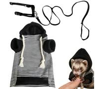 Frettchenbekleidung Für Haustiere - 30 x 27 cm Weiches Geschirr Sweatshirt, Hamster Kaninchen Kapuzenkostüm | Eichhörnchen Chihuahua Katzen Outfits, warm bequem gestrickte Baumwolle Polarfleece Zugsei