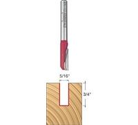 Freud 03-148 sola flauta recta BIT, recubrimiento Perma-Shield rojo, talla única