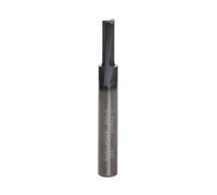 Freud 04-102: Broca recta de doble flauta de 3/16 pulgadas (diámetro) con vástago de 1/4 pulgadas, altura de carburo de 1/2 pulgada, paquete de 1, revestimiento Perma-shield rojo