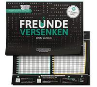 FREUNDE VERSENKEN® - "Schiffe sind doof" - Schiffe versenken neu aufgelegt: DIN-A5 Block mit 80 Blatt, Die Revolution des eingestaubten "Schiffe versenken", Pro Runde ca. 20 Minuten Spielzeit
