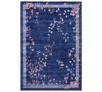 Freundin Home - Alfombra de diseño Oriental Gloriosa (120 x 160 cm, diseño clásico Floral, Vintage, 100% poliéster, Ideal para salón, Dormitorio o Estudio), Color Azul