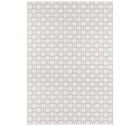 Freundin Home Collection Karla Alfombra de salón, Tejido Plano de Pelo Corto, diseño Moderno, Aspecto de bucles para Comedor, salón, habitación Infantil, Dormitorio, Color Crema Gris, 80 x 150 cm