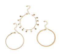 Freundschaftskette Für 2 Bunte Blumen gemischt mit kontrastierenden kleinen Gänseblümchen-Armbändern Minimalistisches Strandschuh-3er-Set Lederarmband Für Damen (oro, talla única)