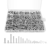 Frevoitna 1080 Piezas M3 M4 M5 M6 Tuercas y Arandelas, Surtido de Tornillos, Juego de Tornillos con Tuercas y Arandelas, Kit Tornillería