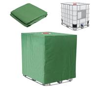 Frevoitna 120×100×116cm Funda Deposito 1000 Litros, Ubierta para Depósito, Cubierta para Tanque IBC, Tapa para Deposito Antipolvo Anti UV, Depósito de Agua Cubrir, Lona Impermeable Verde