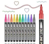 Frevoitna Rotuladores Purpurina, Rotuladores Metalicos 12 Colores, Rotuladores Magicos Cambio Color Regalo Niña, Boligrafps Doble Linea para Álbumes de Recortes, Dibujos, Pósters, Scrapbooking