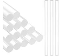 Frewurwer 16 Rodillos de Arcilla Acrílica, 16 X 1 cm, Herramienta de Arcilla Polimérica Transparente para Bricolaje, Transparente para Modelar y Esculpir A Mano.