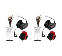 Frewurwer 2X 36V 350W Kit de Controlador de Scooter Plegable Controlador de Scooter Eléctrico Pantalla LCD Juego de Acelerador de Freno (36V)