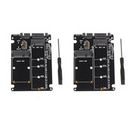 Frewurwer 2X Carcasa de Disco Duro Externa NGFF A SATA 3 Adaptador de SSD MSATA Placa Adaptadora de Protocolo SATA M.2