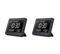 Frewurwer 2X Reloj Azan Automático Mundial Digital 8 Sonidos de Oración Azan Reloj de Pared y Escritorio Islámico A