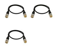 Frewurwer 3X Cable de Vídeo de Doble Cabezal de Línea de Monitor HD BNC Jumper Q9 Cable RVV de 2 Núcleos de Puente de 0,5 M